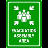 Sign evacuation assembly area